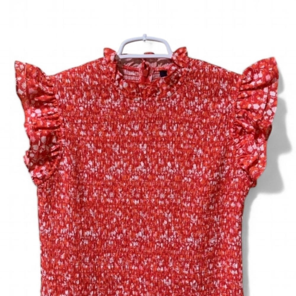 FRENCH CONNECTION Floral Ruffle Dress Size Med - Picture 4 of 8